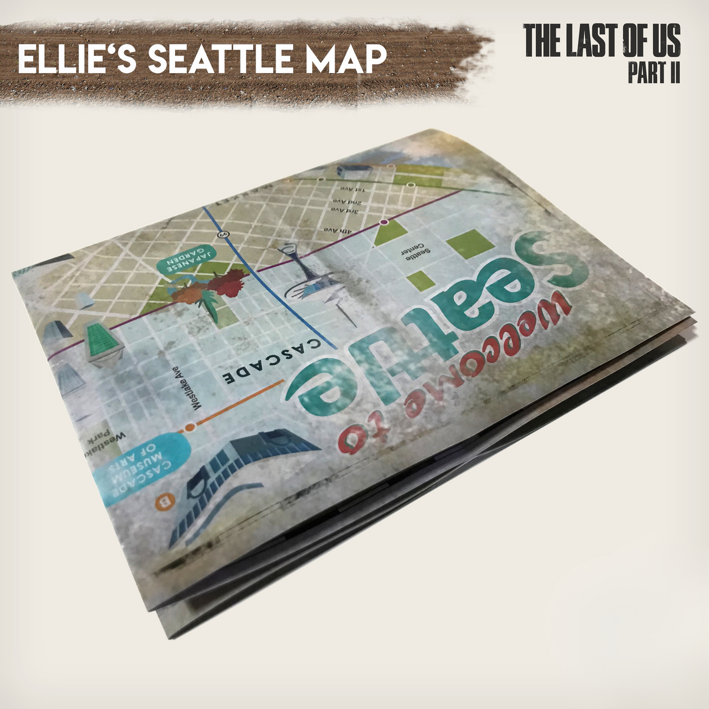 The Last of Us Part II Ellie's Seattle Map High Quality Fanmade - Available at 2Fast2See.co