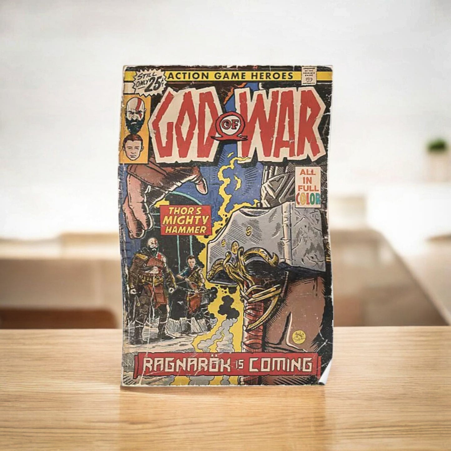 God of War Ragnarok Is Coming Comic Book Cover Poster