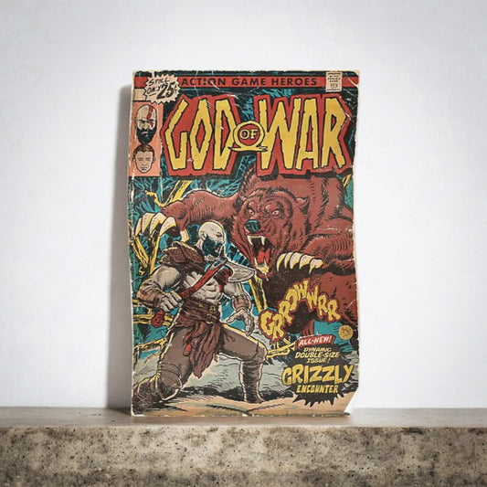 God of War Grizzly Encounter Comic Book Cover Poster - 20X30cm Available at 2Fast2See.co