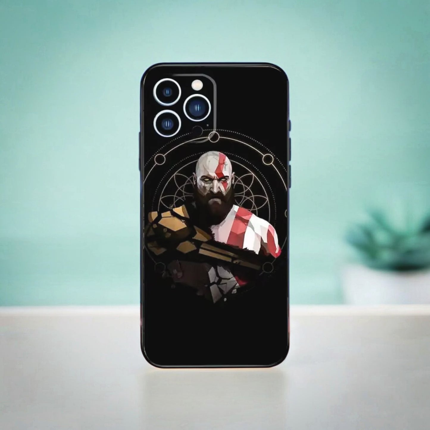 God Of War Kratos Artistic Phone Case For iPhone