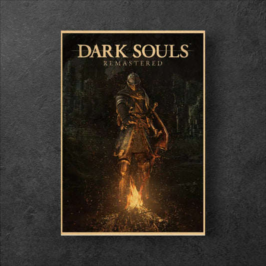 Dark Souls Remastered Inspired Vintage Poster - 42 x 30cm Available at 2Fast2See.co