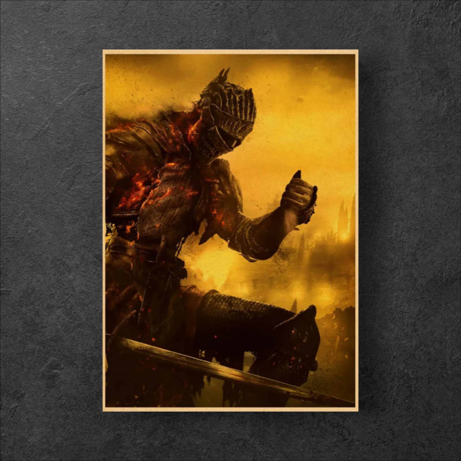 Dark Souls Epic Vintage Poster - 42 x 30cm Available at 2Fast2See.co