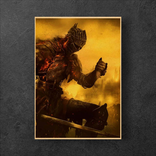 Dark Souls Epic Vintage Poster - 42 x 30cm Available at 2Fast2See.co