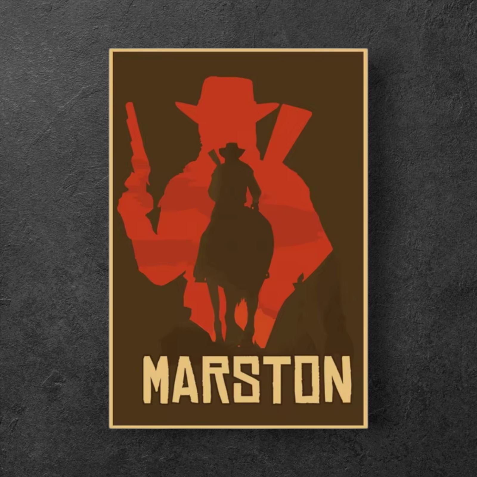 Red Dead Redemption 2 Marston Game Poster - 21X30cm Available at 2Fast2See.co