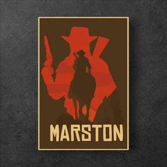 Red Dead Redemption 2 Marston Game Poster - 21X30cm Available at 2Fast2See.co