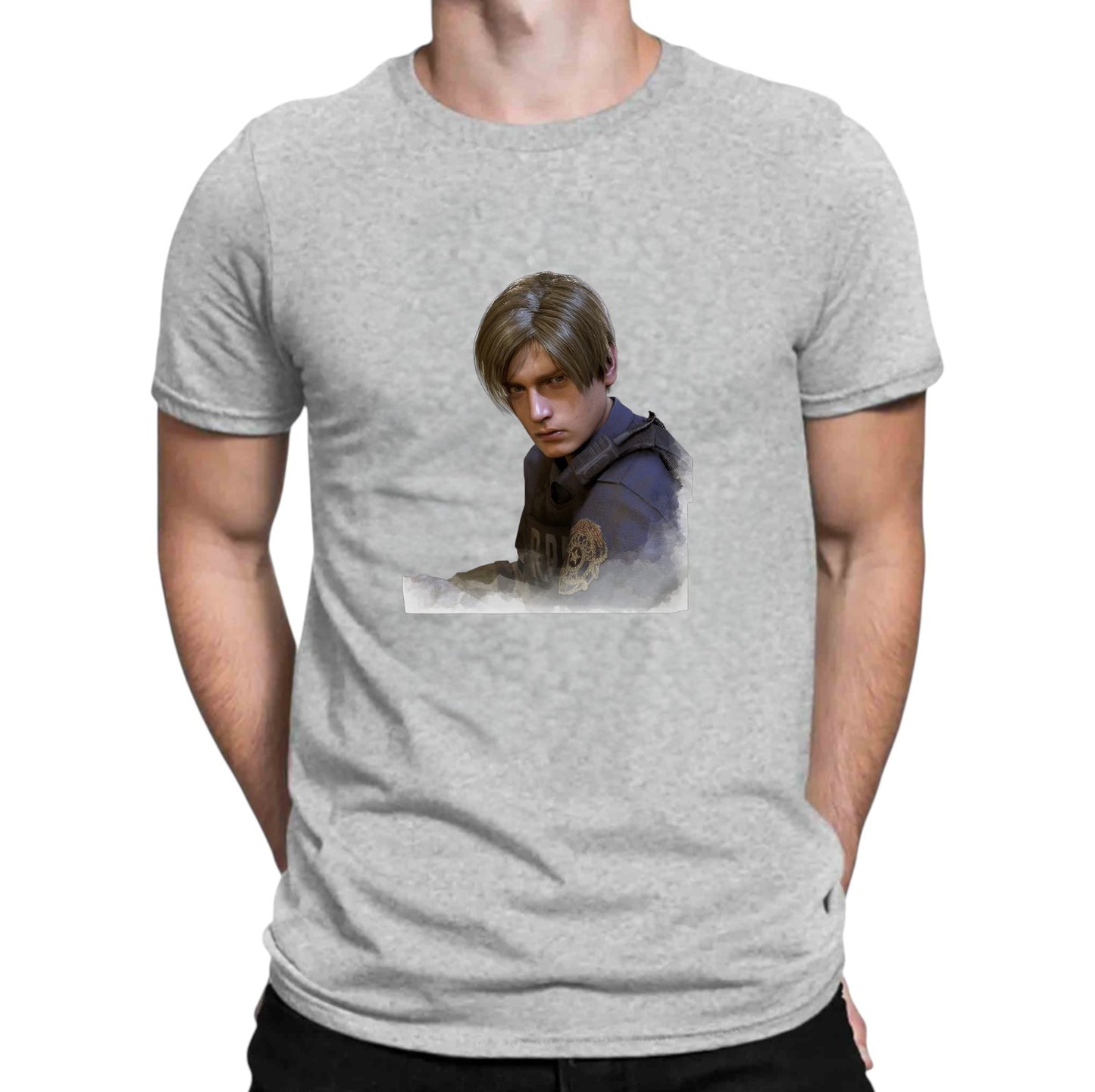 Resident Evil Leon Kennedy Tshirt 100% Cotton Short Sleeve Tee