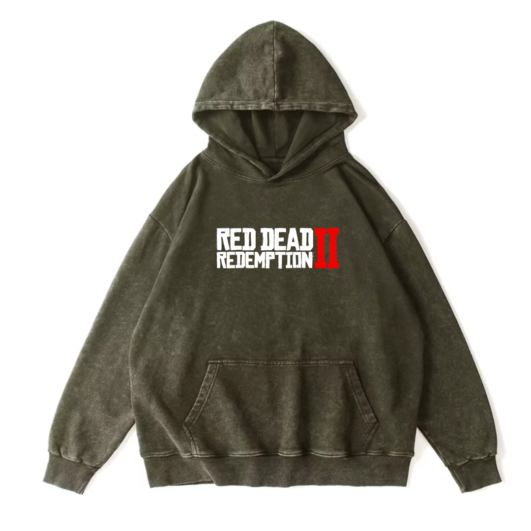Red Dead Redemption Vintage Premium Thick Washed Hoodie