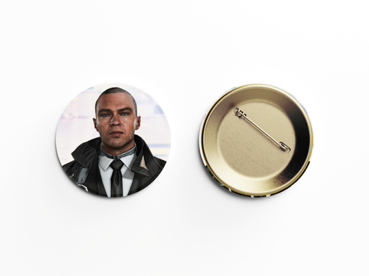 Detroit: Become Human Markus Pin Handmade Round Badge - 58mm Available at 2Fast2See.co