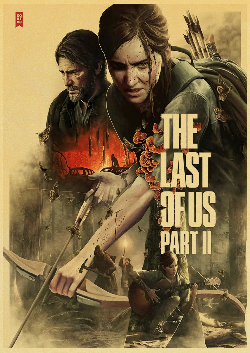 The Last of Us Ellie Part II Retro Poster - G / 20X30cm Available at 2Fast2See.co