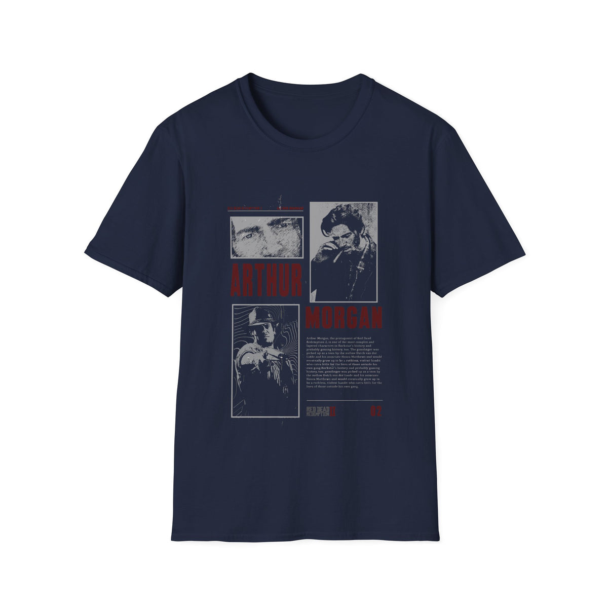 Red Dead Redemption Arthur Morgan Vintage Design Tshirt Cotton  Top