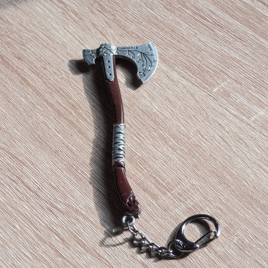 God of War Leviathan Silver Axe Keychain with Clasp - Axe with Clasp Available at 2Fast2See.co