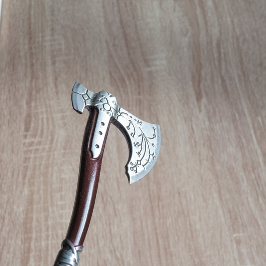 God of War Leviathan Silver Axe Keychain with Clasp - Axe with Clasp Available at 2Fast2See.co