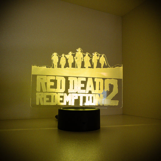 Red Dead Redemption 2 Inspired Custom 3D Led Night Lamp Bedroom Decor - Default Title Available at 2Fast2See.co