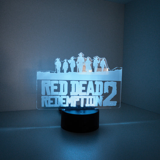 Red Dead Redemption 2 Inspired Custom 3D Led Night Lamp Bedroom Decor