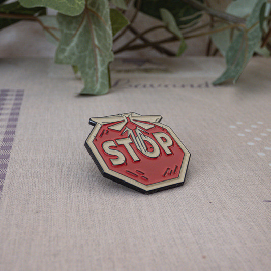 The Last of Us Lapel Stop Sign Enamel Pin