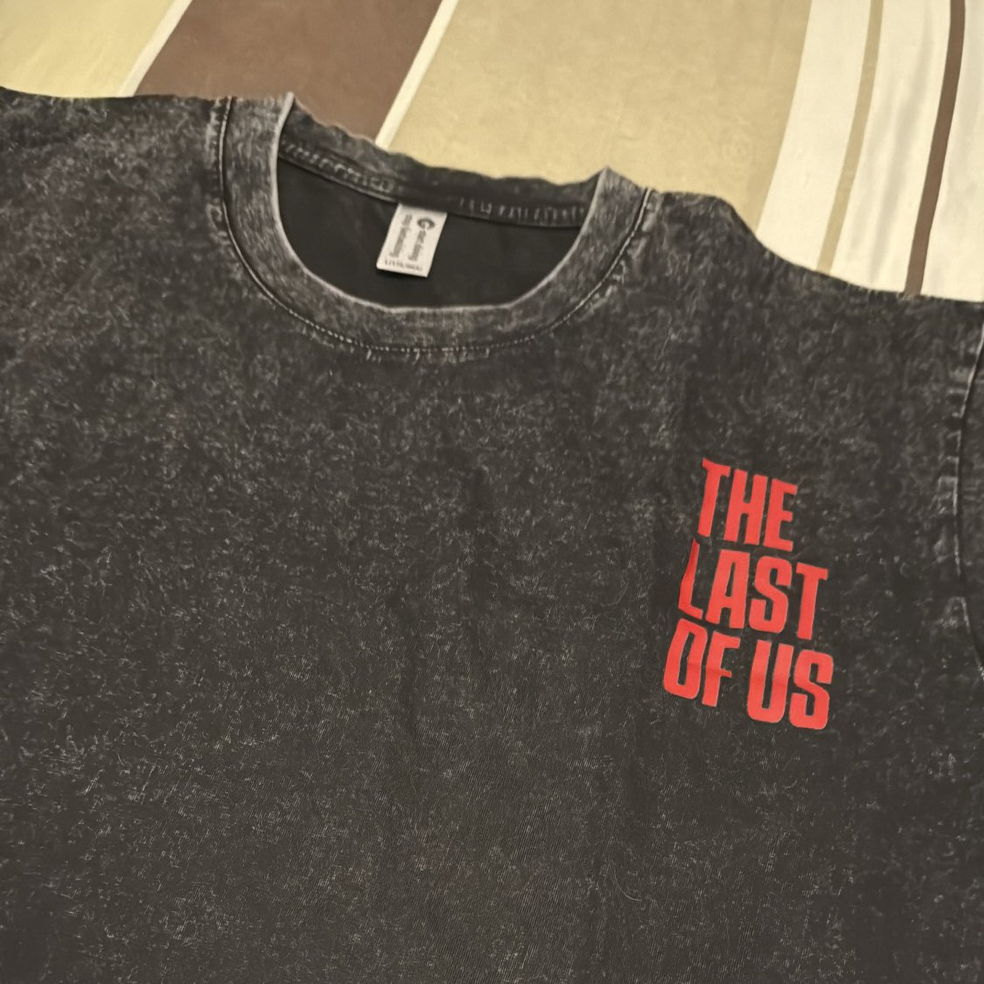 The Last of Us Vintage Graphic Washed Tshirt - Vintage Black / S Available at 2Fast2See.co