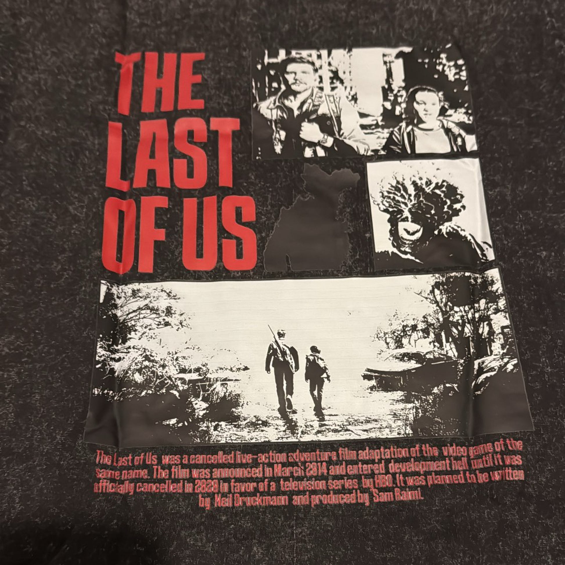 The Last of Us Vintage Graphic Washed Tshirt - Vintage Black / S Available at 2Fast2See.co