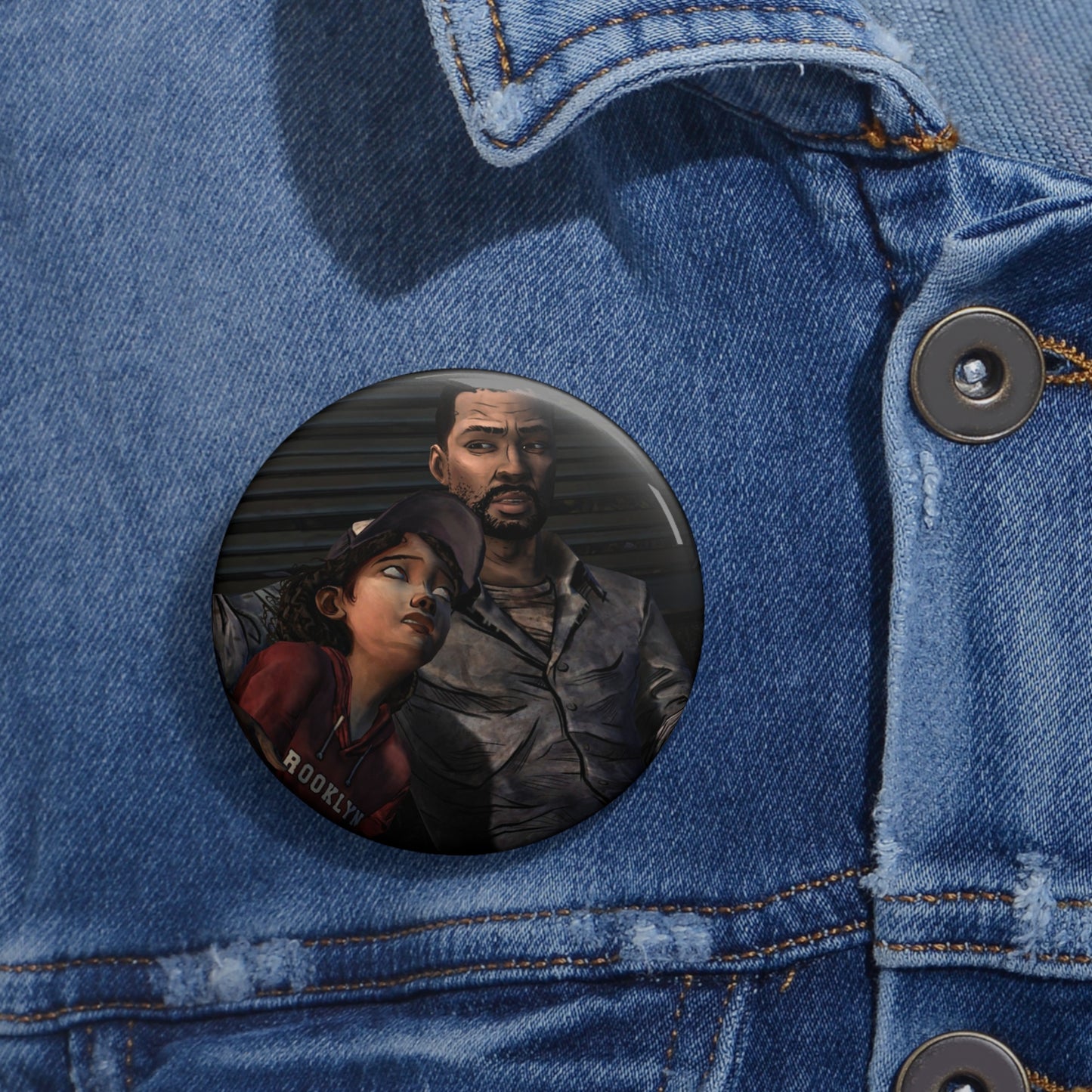 Telltales The Walking Dead Lee & Clementine Handmade Brooch