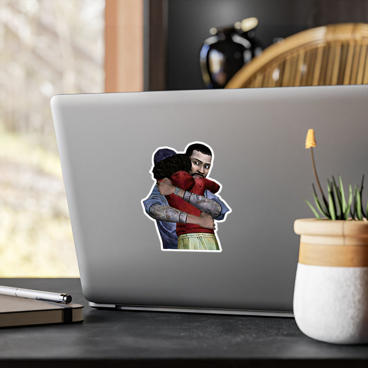 Telltales The Walking Dead Lee Everett & Clementine Hug Sticker