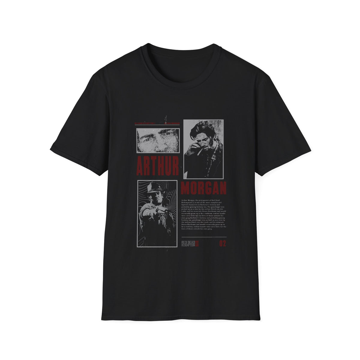 Red Dead Redemption Arthur Morgan Vintage Design Tshirt Cotton  Top
