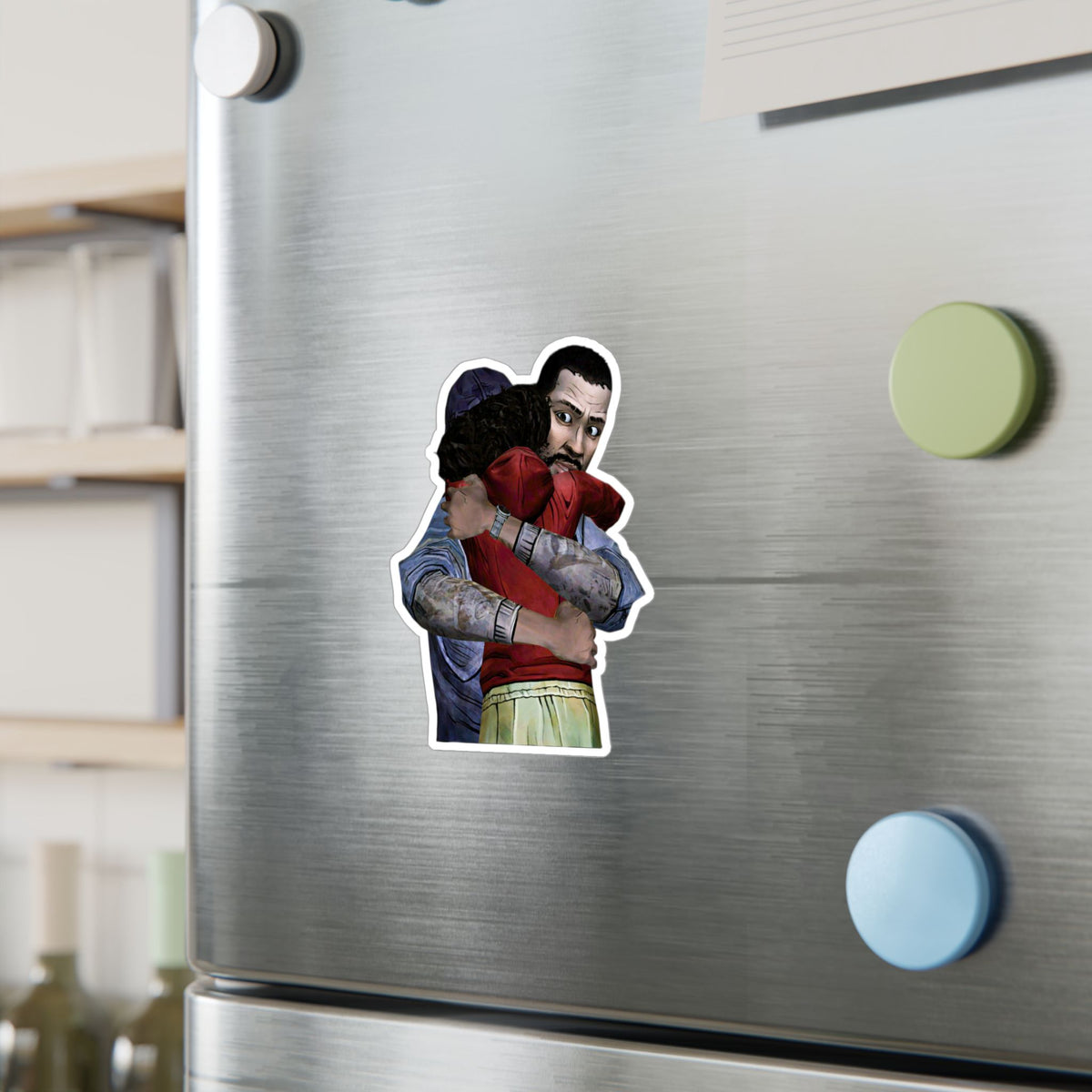 Telltales The Walking Dead Lee Everett & Clementine Hug Sticker