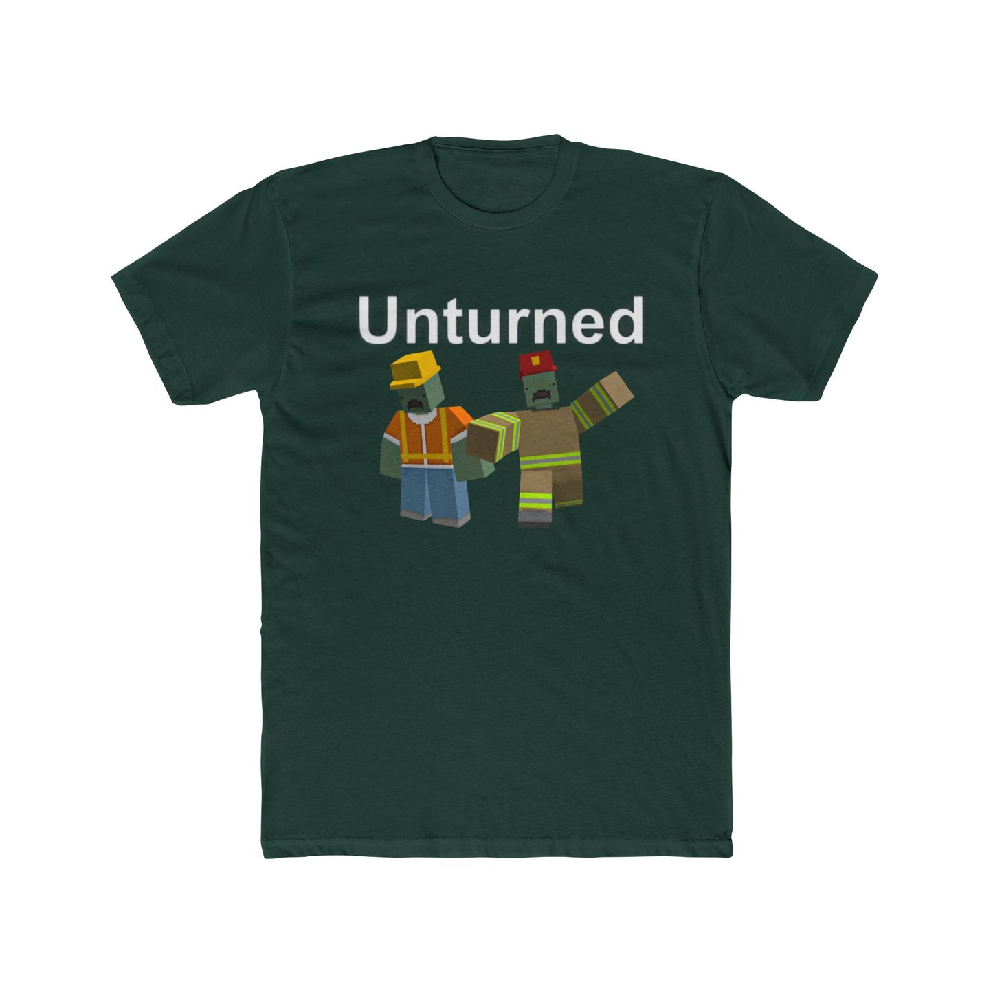 Unturned Video Game Survival Firefighter & Construction Zombies Cotton Tshirt