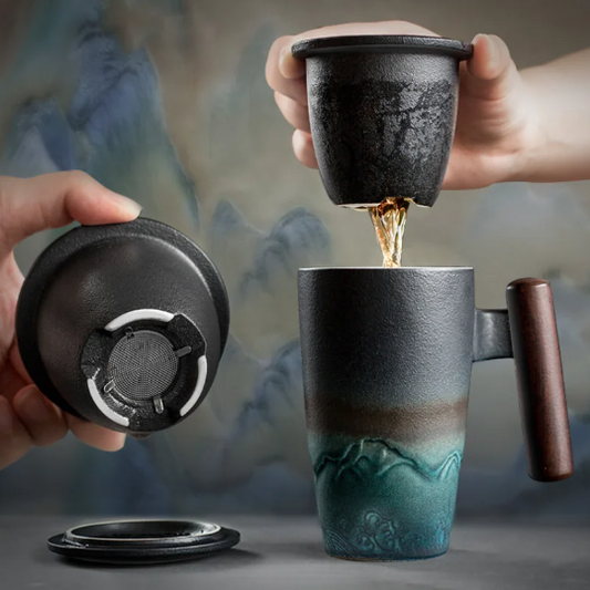 Retro Ceramic Coffee Mug Set - Available at 2Fast2See.co