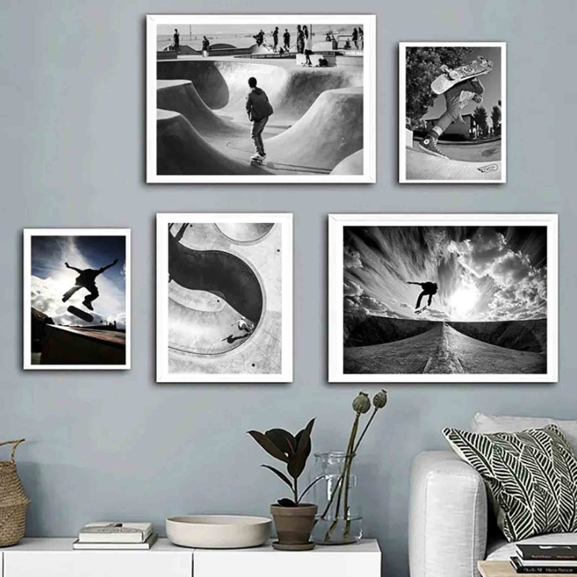 Skateboard Cinematic Posters Black & White Prints - Available at 2Fast2See.co