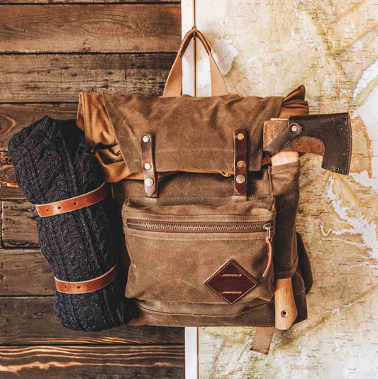 Classic Vintage Canvas Backpack for Hiking & Camping - Available at 2Fast2See.co