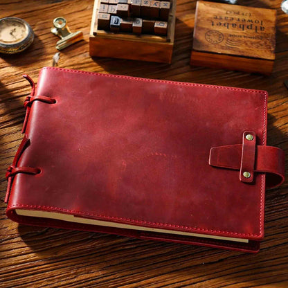 Classical Leather Sketchbook With 6 Colors - Red Available at 2Fast2See.co