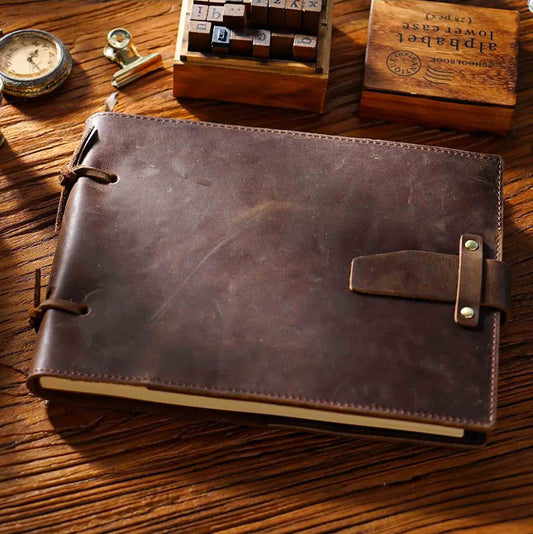 Classical Leather Sketchbook With 6 Colors - Coffee Available at 2Fast2See.co