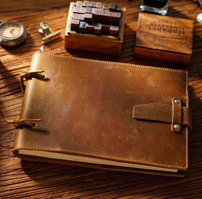 Classical Leather Sketchbook With 6 Colors - Brown Available at 2Fast2See.co