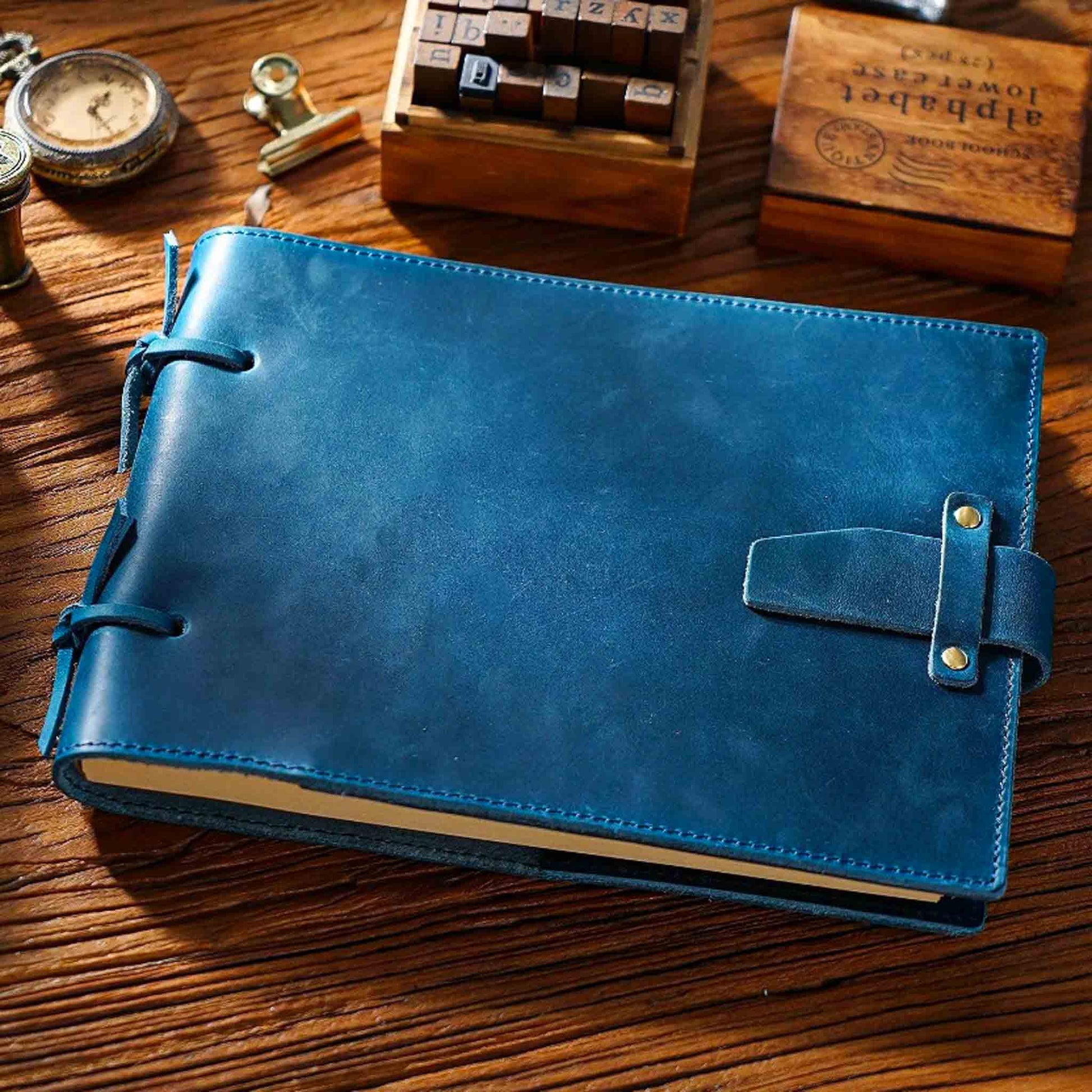 Classical Leather Sketchbook With 6 Colors - Blue Available at 2Fast2See.co