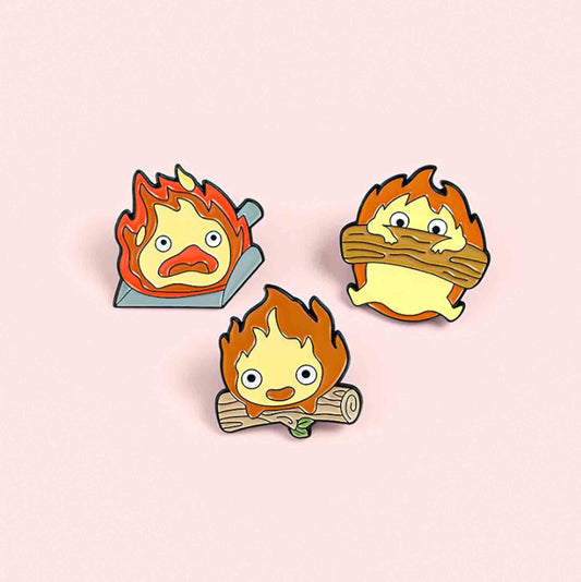 Cute Fire Enamel Pin - Available at 2Fast2See.co