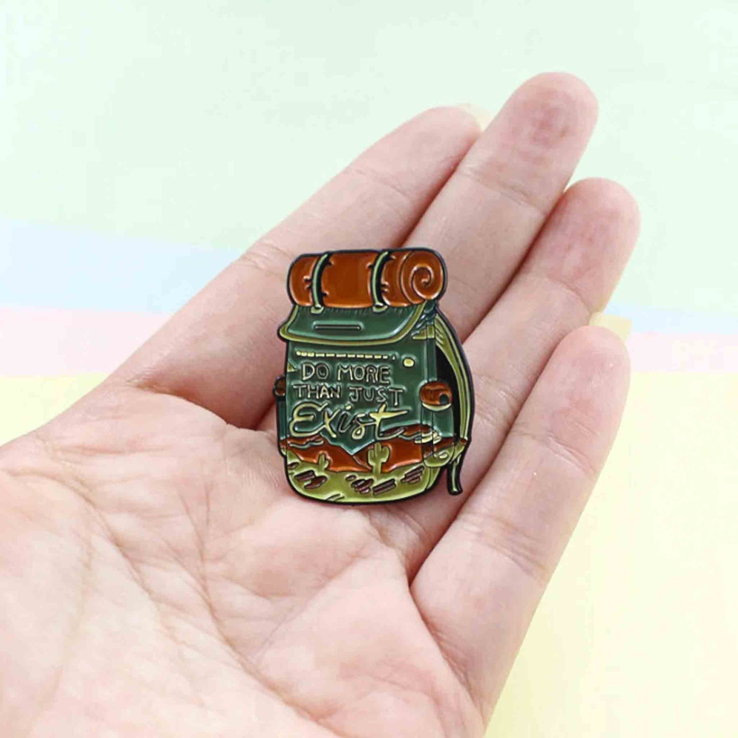 Do More Than Just Exist Travelling Backpack Enamel Pin - Available at 2Fast2See.co