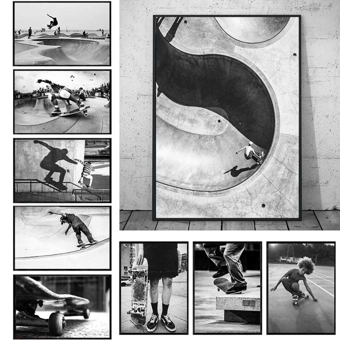 Extreme Skateboarding Black & White Posters - Available at 2Fast2See.co