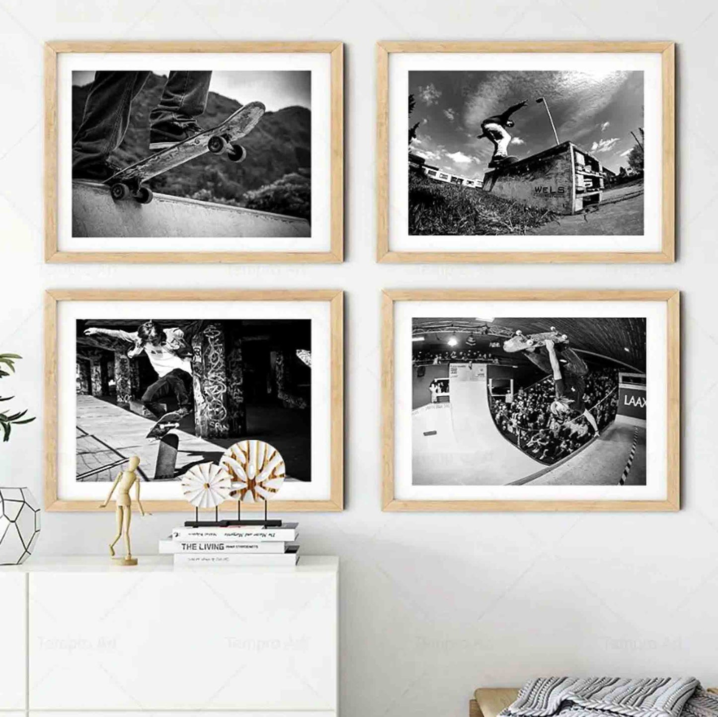 Extreme Skateboarding Black & White Posters - Available at 2Fast2See.co