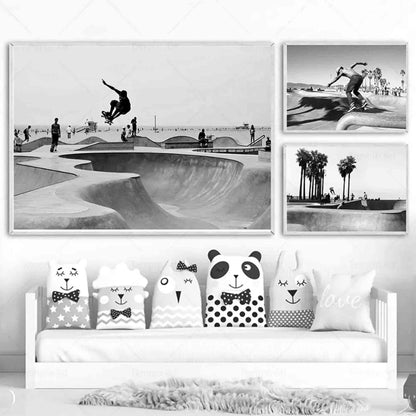 Extreme Skateboarding Black & White Posters - Available at 2Fast2See.co