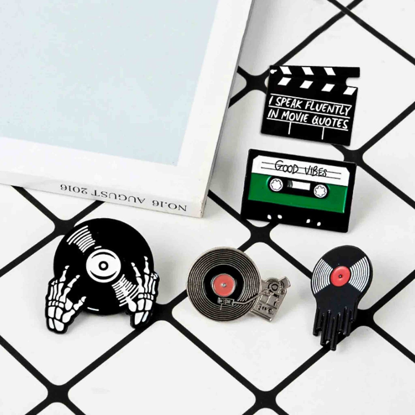 Good Vibes & Music Enamel Aesthetic Pins - Available at 2Fast2See.co