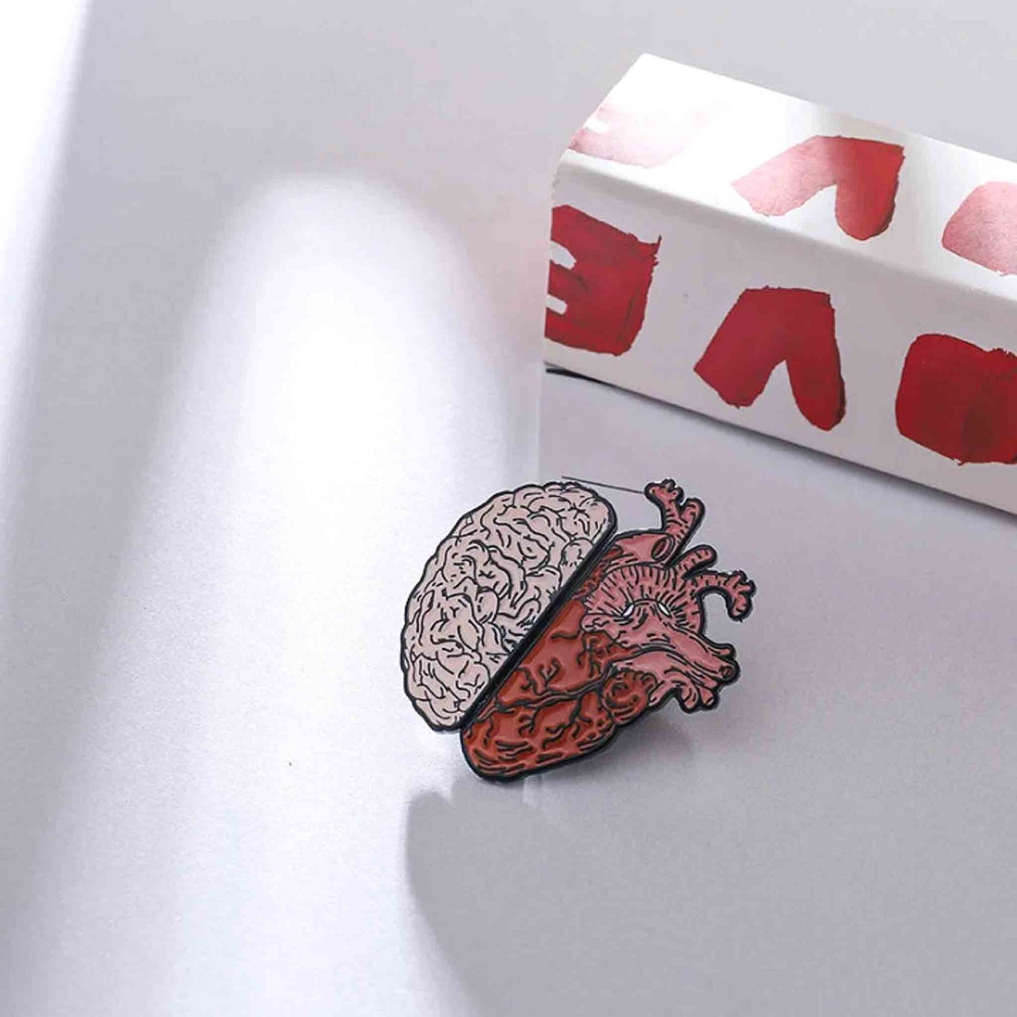 Heart and Brain Enamel Pin - Available at 2Fast2See.co