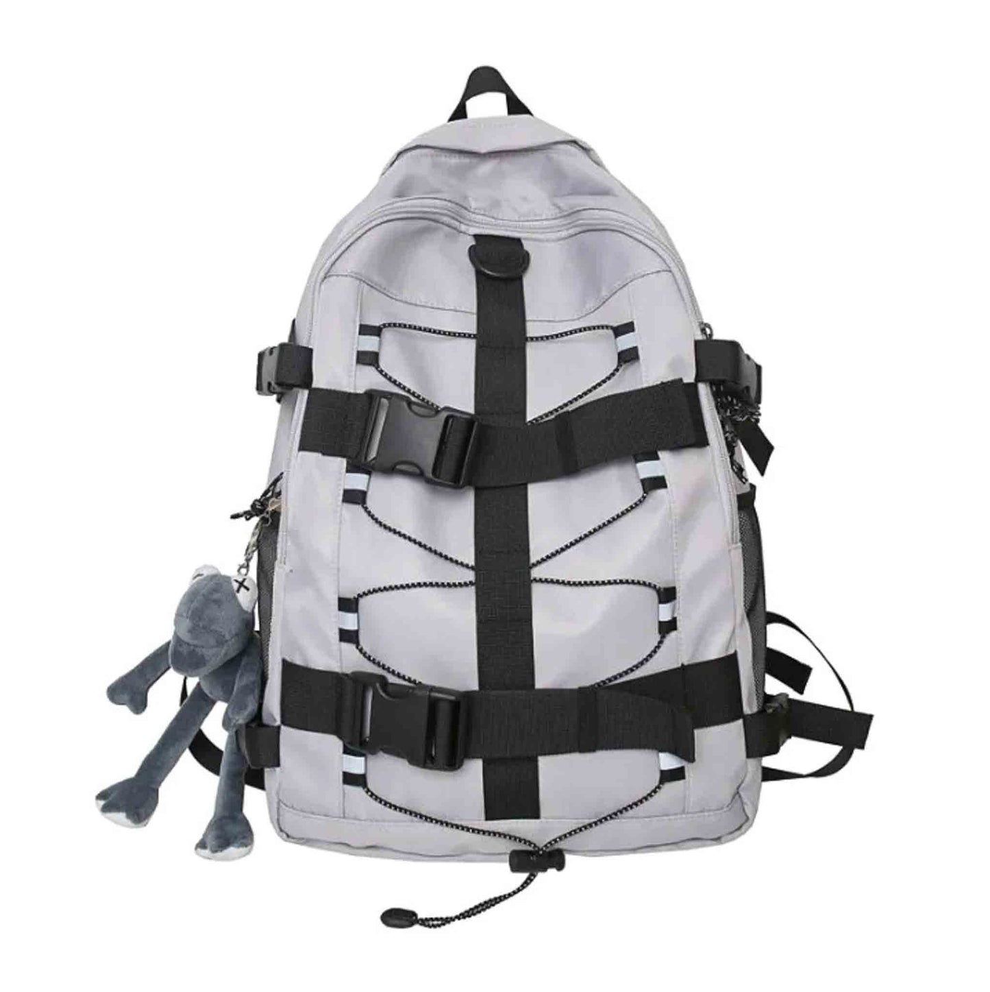 Premium Skateboard Backpack With Holders - White Available at 2Fast2See.co