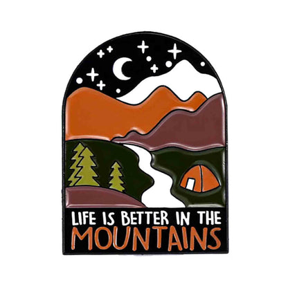 Outdoor Traveling & Mountain Lake Enamel Pins - 5 Available at 2Fast2See.co