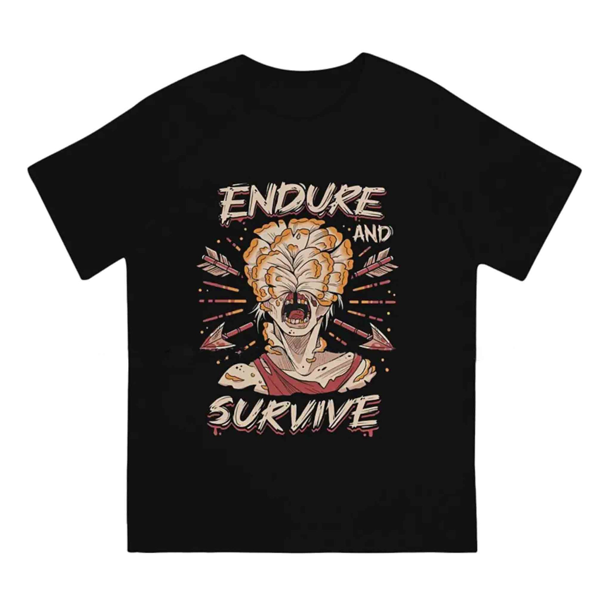 The Last of Us Endure and Survive Tshirt - Black / 5XL Available at 2Fast2See.co