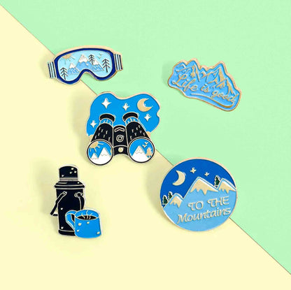 Snow Mountain Adventures Enamel Pins - Available at 2Fast2See.co