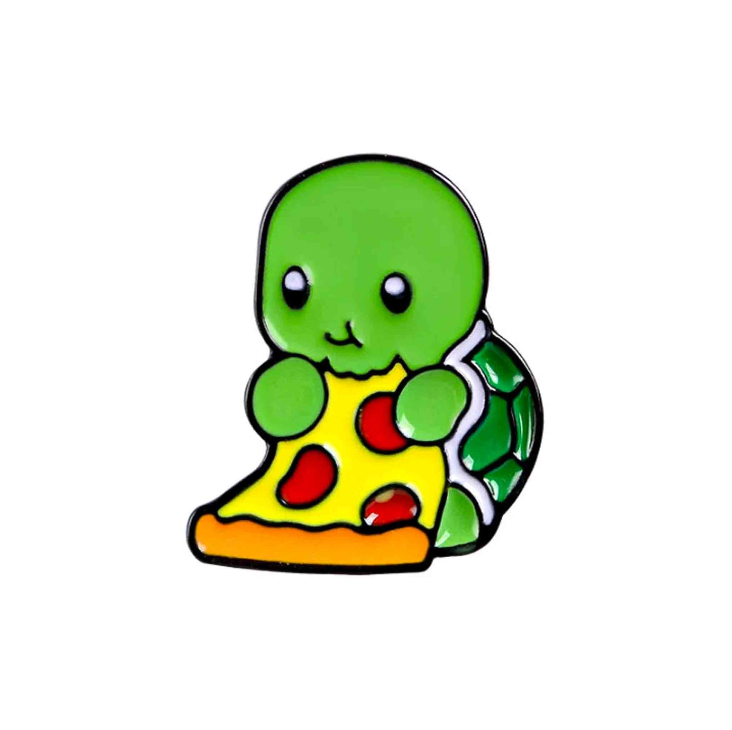 Introvert Tortoise Love Pizza Turtle Enamel Pins - 1 Available at 2Fast2See.co