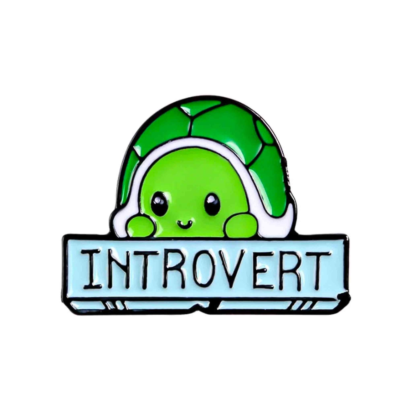 Introvert Tortoise Love Pizza Turtle Enamel Pins - 3 Available at 2Fast2See.co