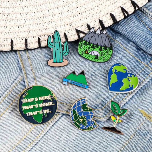 Green & Earth Adventures Enamel Pins - Available at 2Fast2See.co