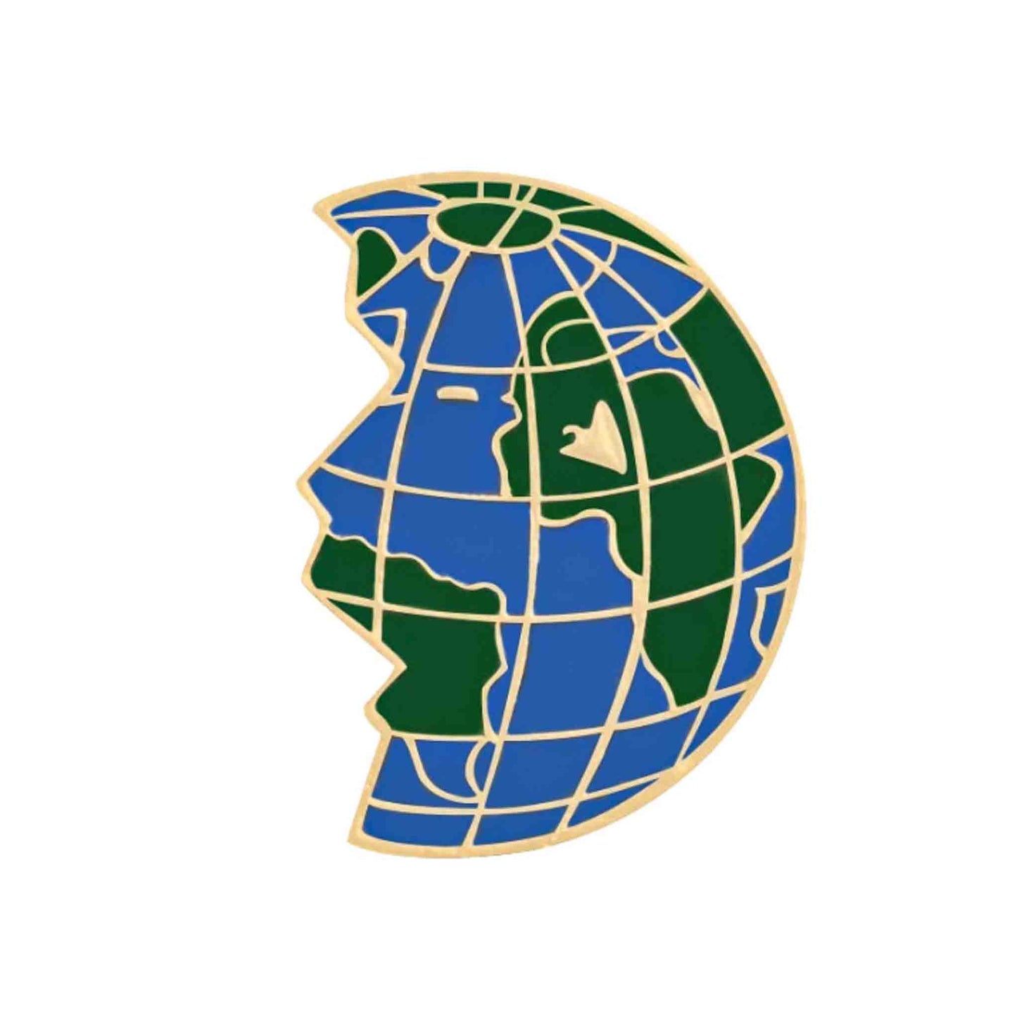 Green & Earth Adventures Enamel Pins - Half Earth Available at 2Fast2See.co