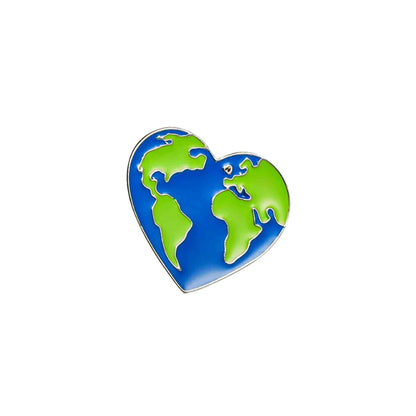 Green & Earth Adventures Enamel Pins - Heart Available at 2Fast2See.co