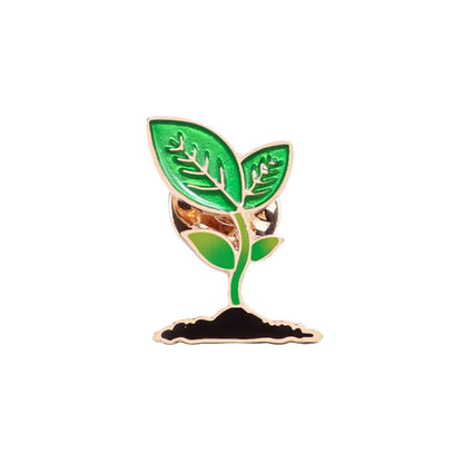 Green & Earth Adventures Enamel Pins - Leaf Available at 2Fast2See.co